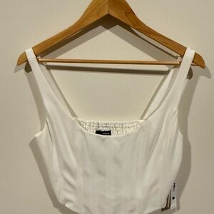 Aqua Women's Elegant White Tank Top